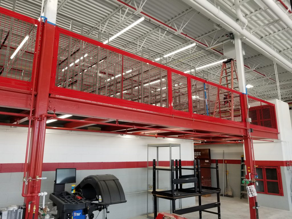 Mezzanine Rail Guard Red