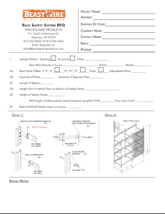 BeastWire™ Rack Safety RFQ Sheet