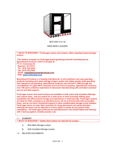 FordLogan ADA Compliant Lockers - CSI3 Architectural Specifications