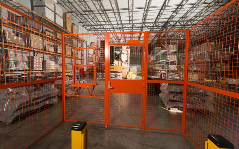 BeastWire Facility Access Cage from Inside - Orange - SpaceGuard Products