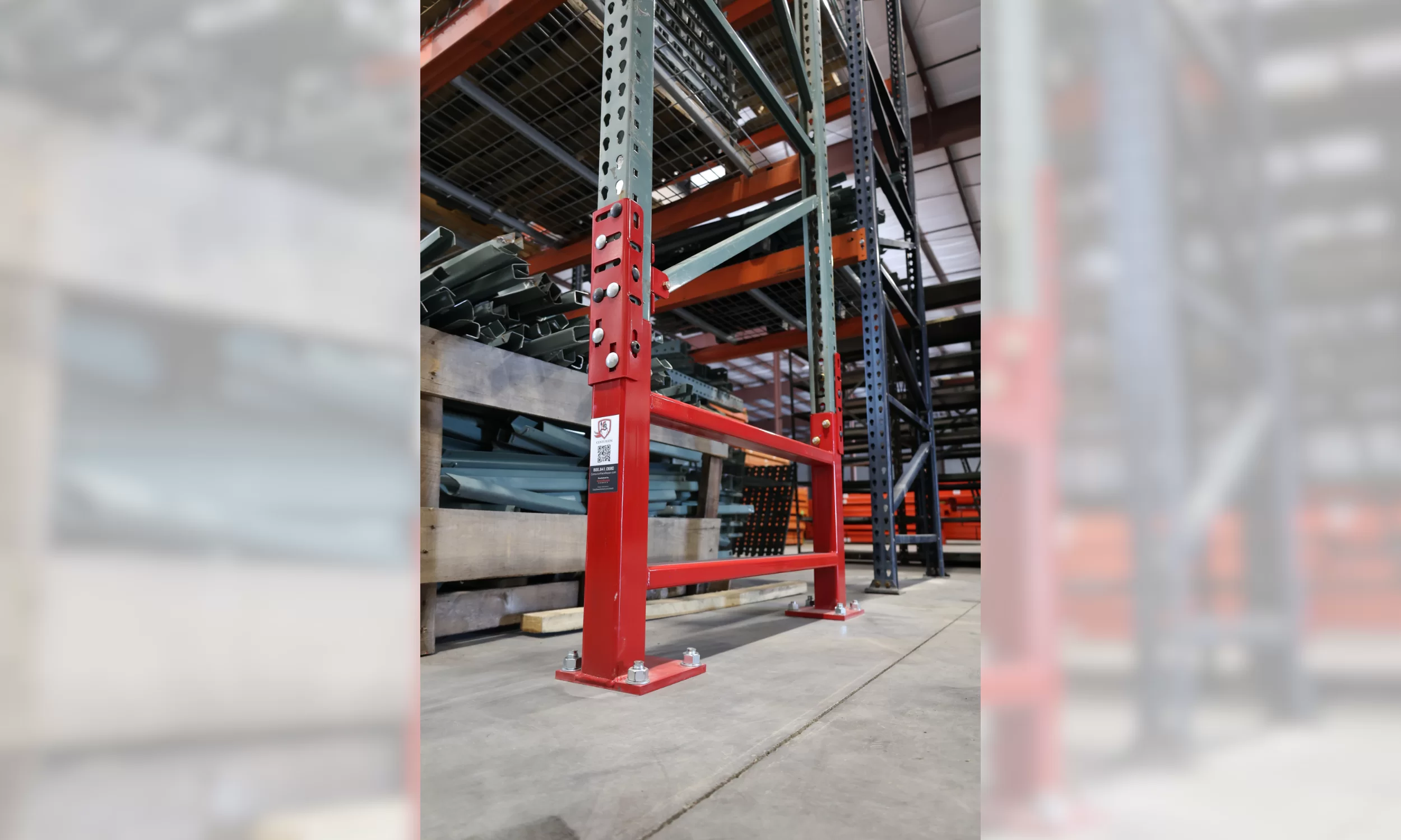 Centurion™ Row Guard Pallet Rack Repair Kit, Upward View