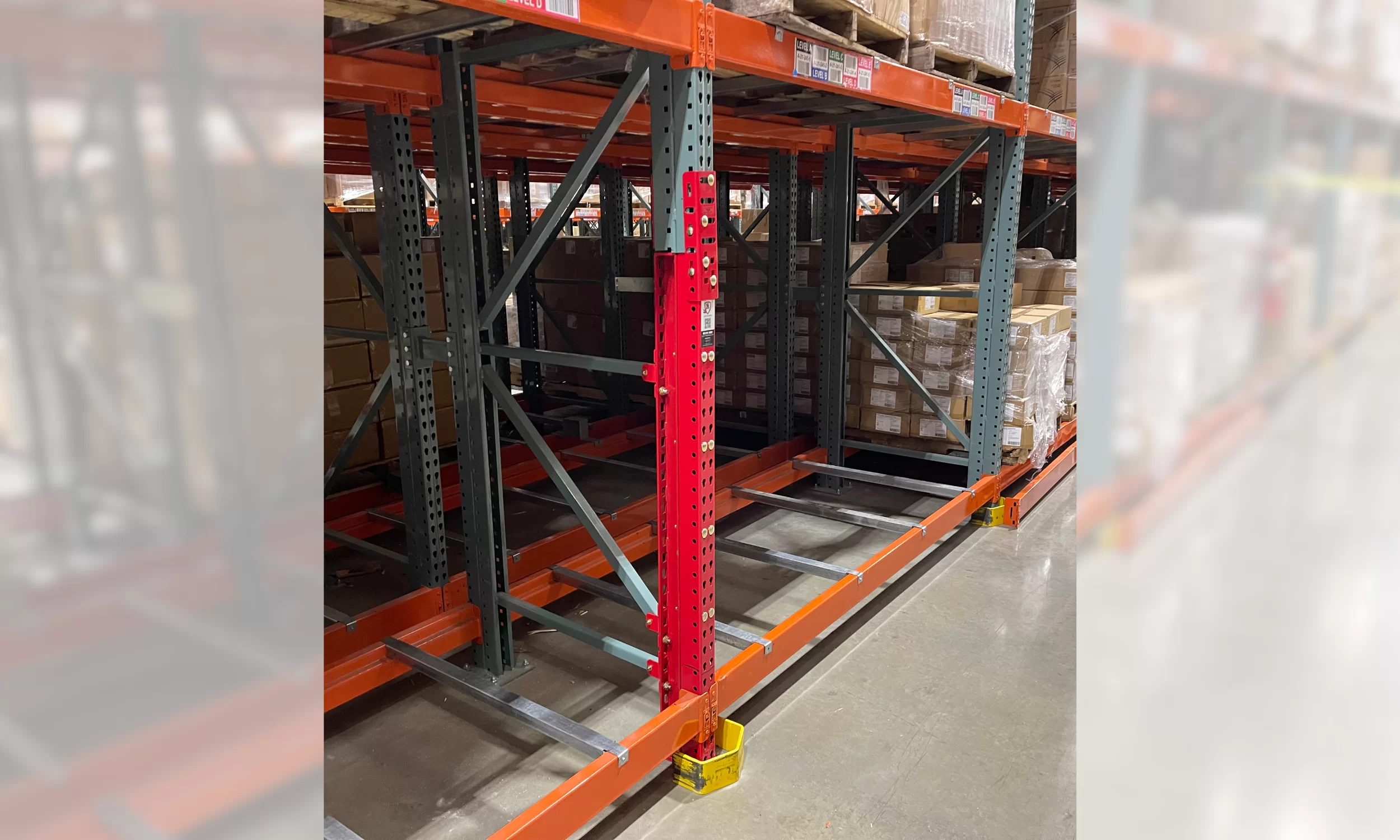 Centurion™ VanGuard Pallet Rack Repair Kit In Pallet Rack Row