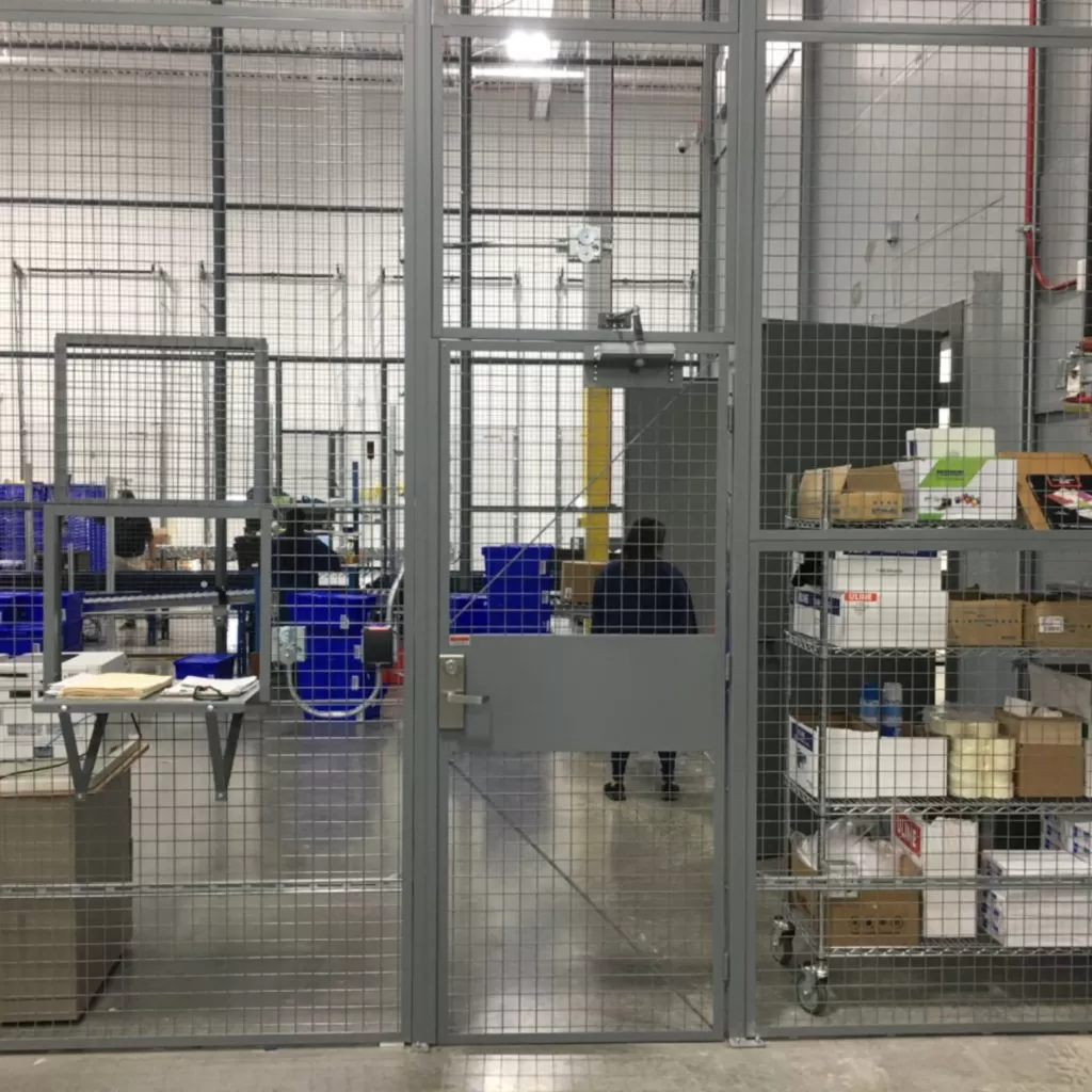 BeastWire Cage with Service Window and Access Door – Pharma Logistics – SpaceGuard Products BeastWire Cage with Service Window and Access Door - Pharma Logistics - SpaceGuard Products