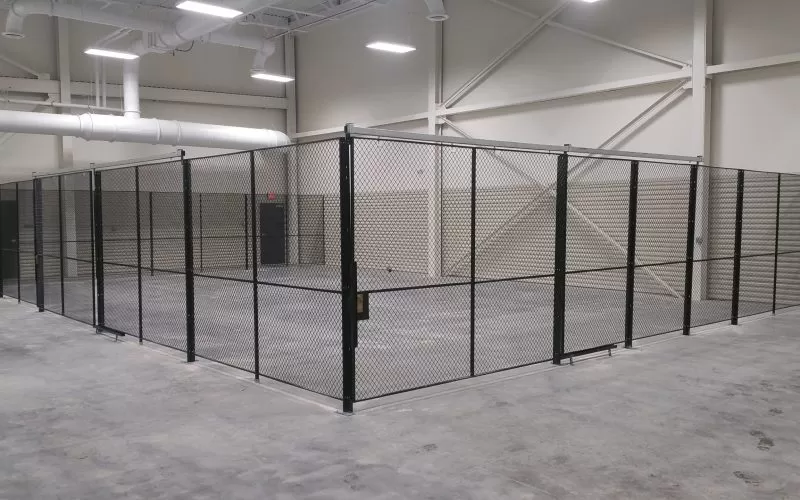 FordLogan Warehouse Cage with wide Slide Gate